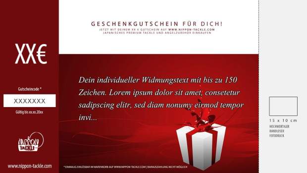 Geschenkgutschein mit Widmung