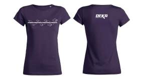 DEKA T-Shirt Women "Growing Fish" M Plum