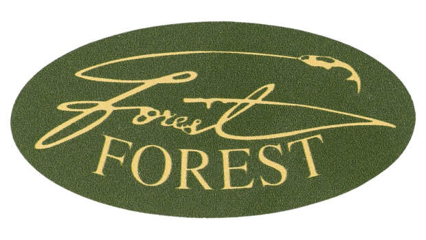 Forest Sticker oval green-gold