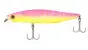Bassday Mogul Minnow 88SP Dart P-431 Pink Back Chart / Lime
