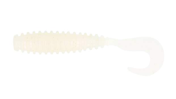 Major Craft PW-AJIFLAT2.3 Glow White Worm Lure - 2.4 Inches, For Hydrangea & Agi Fishing