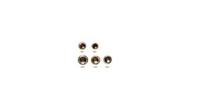 Bassday 3D Crystal Eye 3 mm - Gold